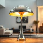 chrome mushroom lamp