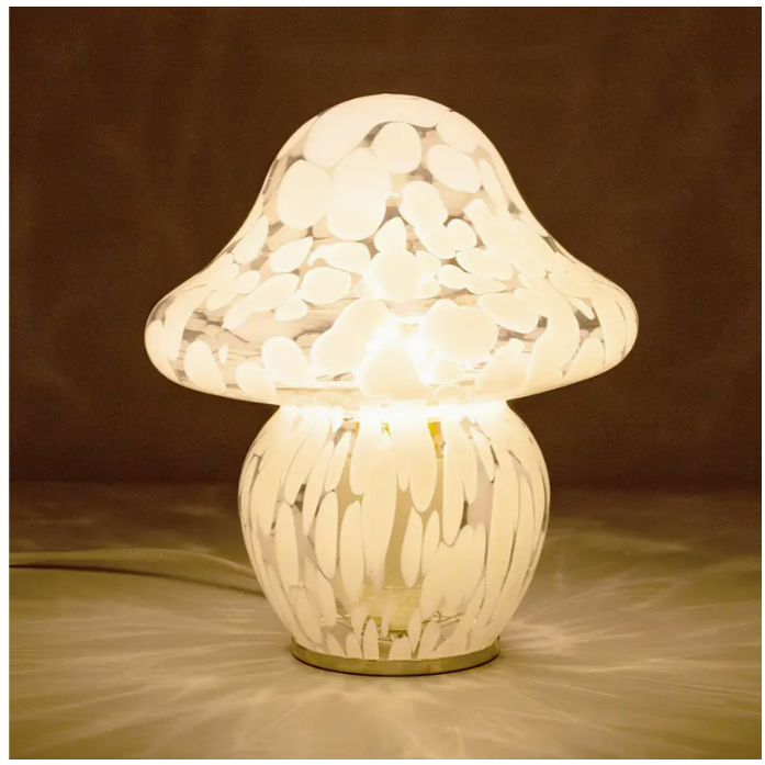 white mushroom lamp