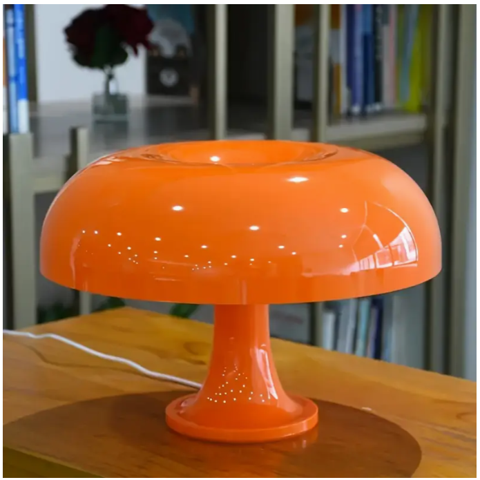 orange retro mushroom lamp