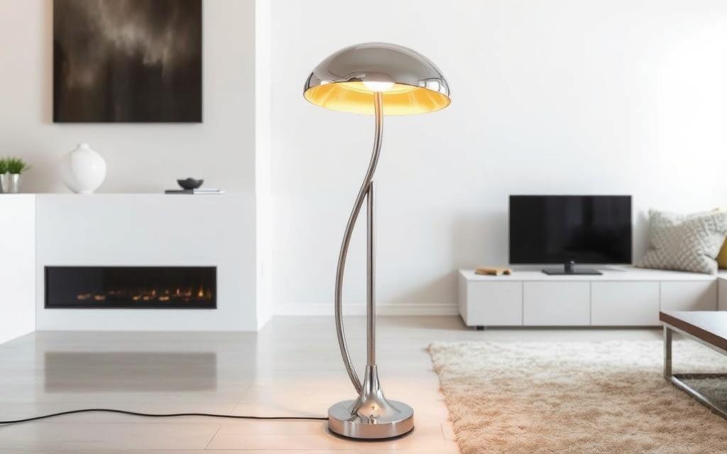 Elevate Your Decor with the Captivating Chrome Mushroom Floor Lamp
