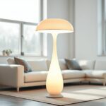 White Mushroom Floor Lamp